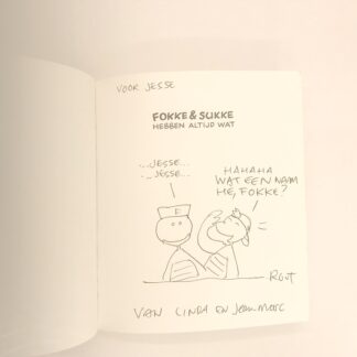 Fokke Sukke Hebben Altijd Wat GESIGNEERD Met Een Cartoon