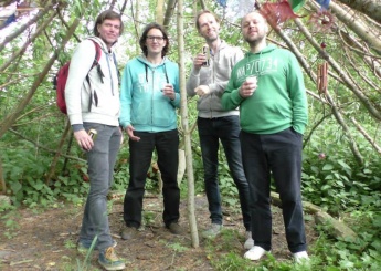 BobbyK, Leon, Stephan en Frank in de takkentipi2