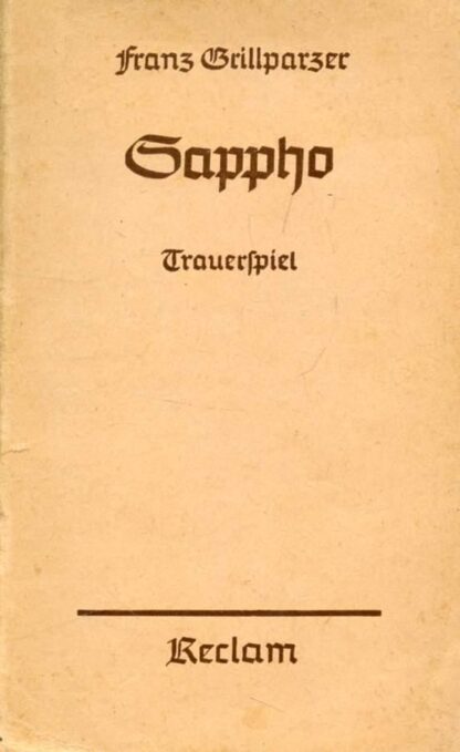 Sappho - Trauerspiel [1937] - Franz Grillparzer