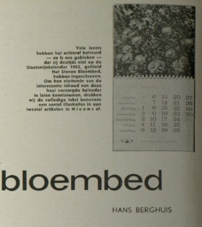 DSM kalender 1962 Stenen Bloembed - Afbeelding 2