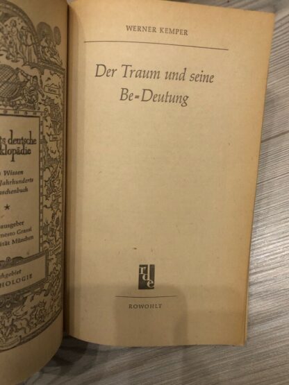 Der Traum und seine Be-Deutung - Werner Kemper