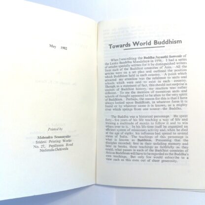 Towards World Buddhism