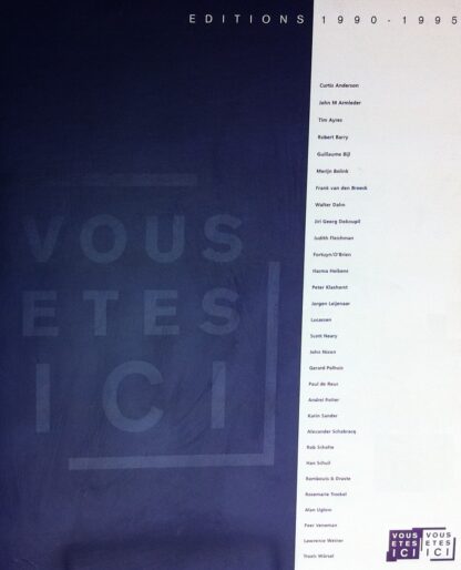 Editions 1990-1995 [Art Catalogue] - Francis Boeske & Hans Gieles [Vous Etes Ici]