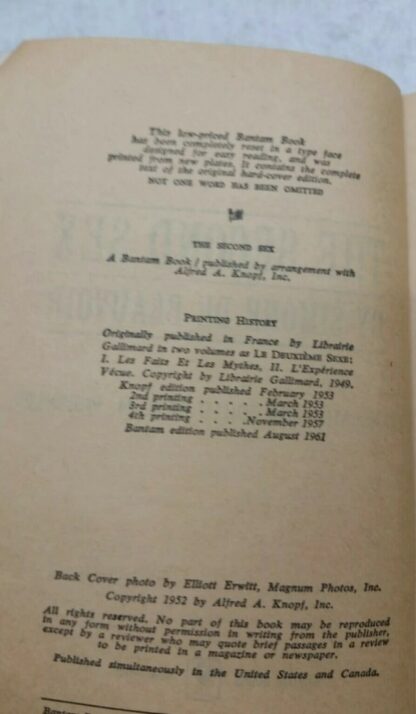 The Second Sex [1961] - Simone de Beauvoir